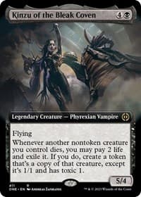 Kinzu of the Bleak Coven (Extended Art) - Phyrexia: All Will Be One - Magic: The Gathering card