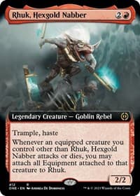 Rhuk, Hexgold Nabber (Extended Art) - Phyrexia: All Will Be One - Magic: The Gathering card
