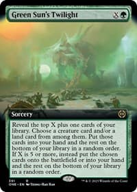Green Sun's Twilight (Extended Art) - Phyrexia: All Will Be One - Magic: The Gathering card