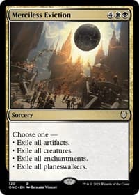 Merciless Eviction - Commander: Phyrexia: All Will Be One - Magic: The Gathering card