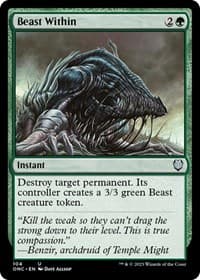 Beast Within - Commander: Phyrexia: All Will Be One - Magic: The Gathering card
