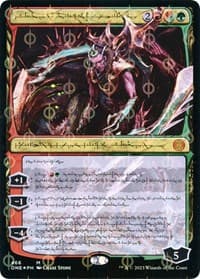 Lukka, Bound to Ruin (Phyrexian) (Step-and-Compleat Foil) - Phyrexia: All Will Be One - Magic: The Gathering card