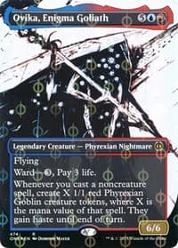 Ovika, Enigma Goliath (Showcase) (Step-and-Compleat Foil) - Phyrexia: All Will Be One - Magic: The Gathering card
