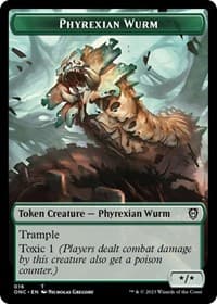 Phyrexian Wurm // Phyrexian Horror Double-Sided Token - Commander: Phyrexia: All Will Be One - Magic: The Gathering card