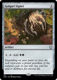 Golgari Signet - Commander: Phyrexia: All Will Be One - Magic: The Gathering card