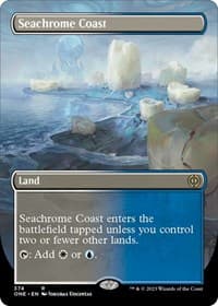 Seachrome Coast (Borderless) - Phyrexia: All Will Be One - Magic: The Gathering card