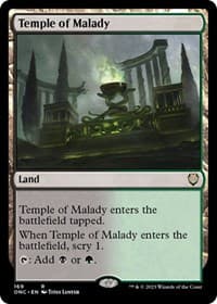 Temple of Malady - Commander: Phyrexia: All Will Be One - Magic: The Gathering card