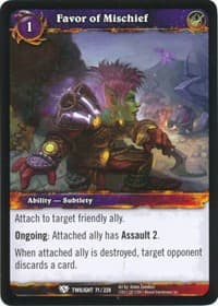 Favor of Mischief - Twilight of the Dragons - WoW card