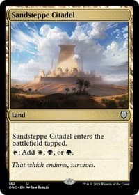Sandsteppe Citadel - Commander: Phyrexia: All Will Be One - Magic: The Gathering card