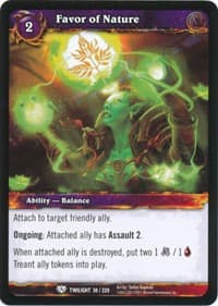 Favor of Nature - Twilight of the Dragons - WoW card