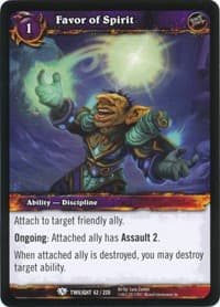 Favor of Spirit - Twilight of the Dragons - WoW card