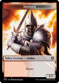 Soldier (017) // Eldrazi Double-Sided Token - Commander: Phyrexia: All Will Be One - Magic: The Gathering card