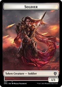 Soldier (007) // Angel (002) Double-Sided Token - Commander: Phyrexia: All Will Be One - Magic: The Gathering card
