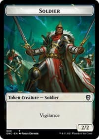 Soldier (008) // Angel (003) Double-Sided Token - Commander: Phyrexia: All Will Be One - Magic: The Gathering card