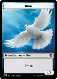 Bird // Cat Double-Sided Token - Commander: Phyrexia: All Will Be One - Magic: The Gathering card