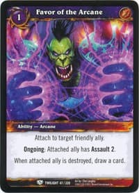 Favor of the Arcane - Twilight of the Dragons - WoW card