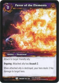 Favor of the Elements - Twilight of the Dragons - WoW card