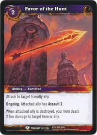 Favor of the Hunt - Twilight of the Dragons - WoW card