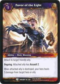 Favor of the Light - Twilight of the Dragons - WoW card