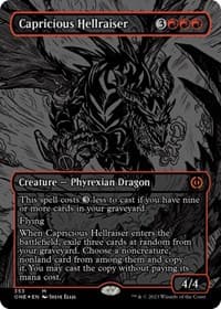 Capricious Hellraiser (Oil Slick Raised Foil) - Phyrexia: All Will Be One - Magic: The Gathering card