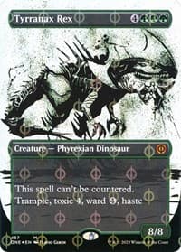 Tyrranax Rex (Showcase) (Step-and-Compleat Foil) - Phyrexia: All Will Be One - Magic: The Gathering card