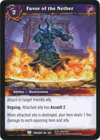 Favor of the Nether - Twilight of the Dragons - WoW card