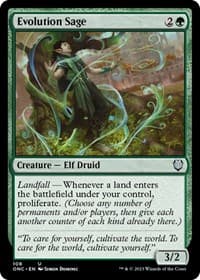 Evolution Sage - Commander: Phyrexia: All Will Be One - Magic: The Gathering card