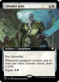 Glimmer Lens (Extended Art) - Commander: Phyrexia: All Will Be One - Magic: The Gathering card