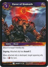Favor of Undeath - Twilight of the Dragons - WoW card