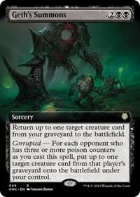 Geth's Summons (Extended Art) - Commander: Phyrexia: All Will Be One - Magic: The Gathering card