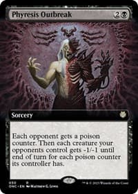 Phyresis Outbreak (Extended Art) - Commander: Phyrexia: All Will Be One - Magic: The Gathering card
