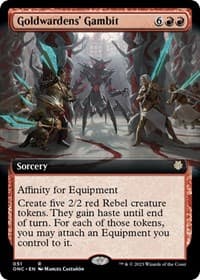 Goldwardens' Gambit (Extended Art) - Commander: Phyrexia: All Will Be One - Magic: The Gathering card