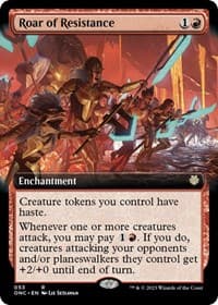 Roar of Resistance (Extended Art) - Commander: Phyrexia: All Will Be One - Magic: The Gathering card