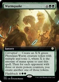 Wurmquake (Extended Art) - Commander: Phyrexia: All Will Be One - Magic: The Gathering card