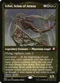 Ixhel, Scion of Atraxa (Display Commander) (Foil Etched) - Thick Stock - Commander: Phyrexia: All Will Be One - Magic: The Gathering card
