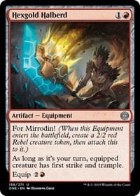 Hexgold Halberd - Phyrexia: All Will Be One - Magic: The Gathering card