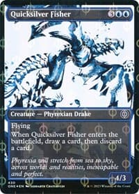 Quicksilver Fisher (Showcase) (Step-and-Compleat Foil) - Phyrexia: All Will Be One - Magic: The Gathering card