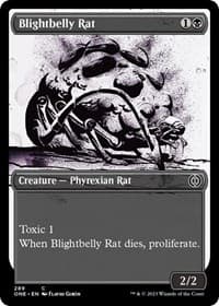 Blightbelly Rat (Showcase) - Phyrexia: All Will Be One - Magic: The Gathering card