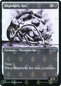 Blightbelly Rat (Showcase) (Step-and-Compleat Foil) - Phyrexia: All Will Be One - Magic: The Gathering card
