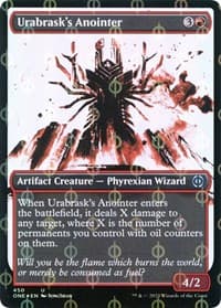 Urabrask's Anointer (Showcase) (Step-and-Compleat Foil) - Phyrexia: All Will Be One - Magic: The Gathering card