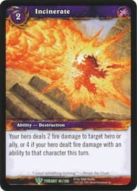 Incinerate - Twilight of the Dragons - WoW card