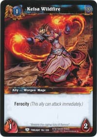 Kelsa Wildfire - Twilight of the Dragons - WoW card
