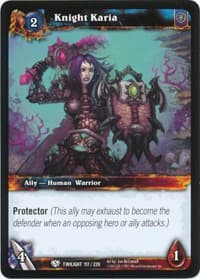 Knight Karia - Twilight of the Dragons - WoW card