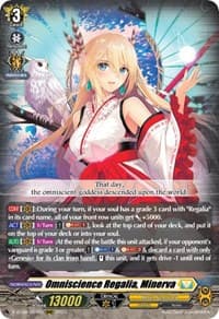 Omniscience Regalia, Minerva - D-BT08: Minerva Rising - Cardfight Vanguard card