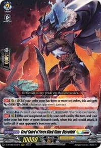 Great Sword of Fierce Black Flame, Obscudeid - D-BT08: Minerva Rising - Cardfight Vanguard card