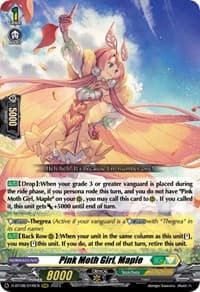 Pink Moth Girl, Maple - D-BT08: Minerva Rising - Cardfight Vanguard card