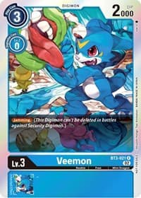 Veemon - BT3-021 (Official Tournament Pack Vol.8) - Release Special Booster 1.0 - Digimon Card Game card