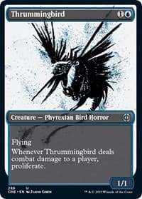 Thrummingbird (Showcase) - Phyrexia: All Will Be One - Magic: The Gathering card