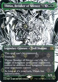 Thrun, Breaker of Silence (Borderless) (Step-and-Compleat Foil) - Phyrexia: All Will Be One - Magic: The Gathering card