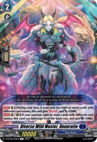 Diverse Wild Master, Honoratio - D-BT08: Minerva Rising - Cardfight Vanguard card